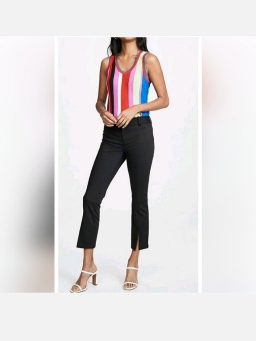 Alice + Olivia stacey front slit ankle pants Size 4 - Picture 2 of 12